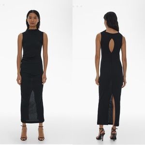 BRAND NEW Helmut Lang Sleeveless Maxi Dress in Black Size XXS